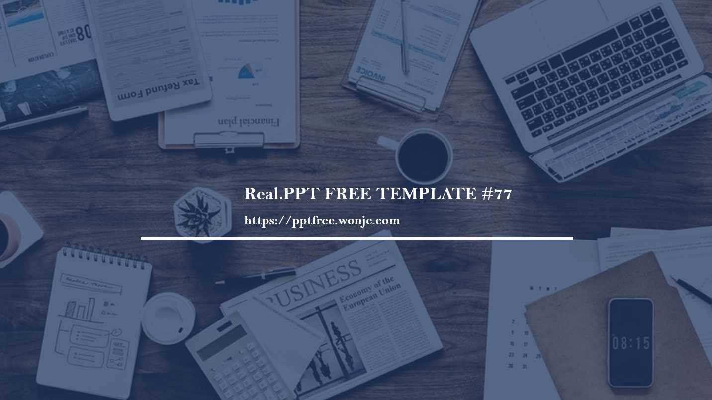 성공적인 비지니스를 위한 무료PPT 템플릿 076 - 블루비지니스