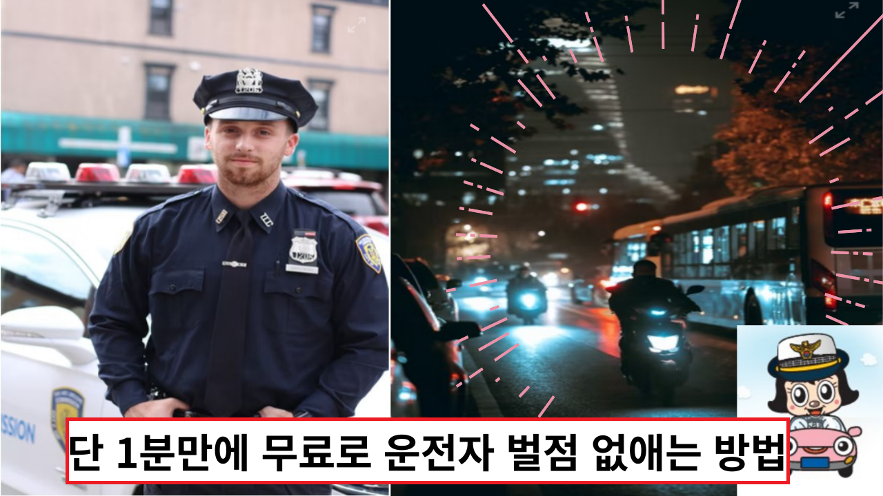  '대박이네요' 단 1분만에 무료로 운전자 벌점 없애는 방법
