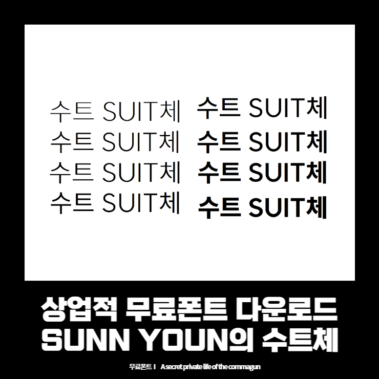  SUNN YOUN의 수트체 - 상업적 무료폰트 다운로드