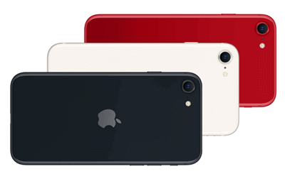 아이폰 SE3 3가지 색상 사진입니다.
