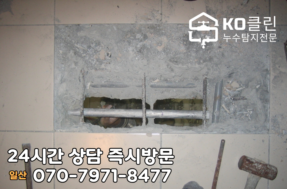일산 백석역 상가 식당 주방 누수3