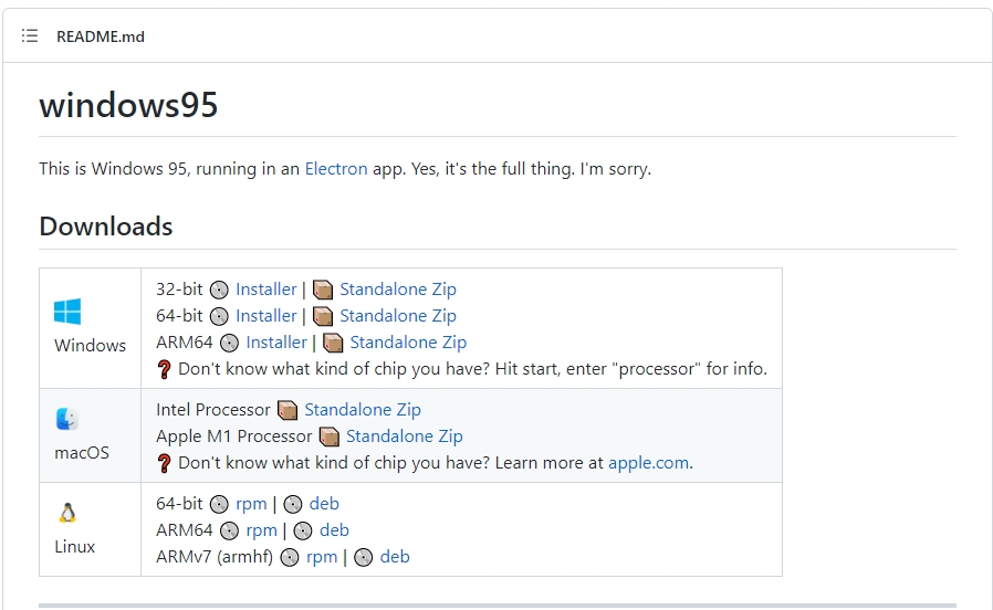 윈도우95를 Javascript 로 실행 사진 1