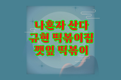 나혼자 산다 규현 떡볶이집 깻잎 떡볶이 추억 맛집 소개