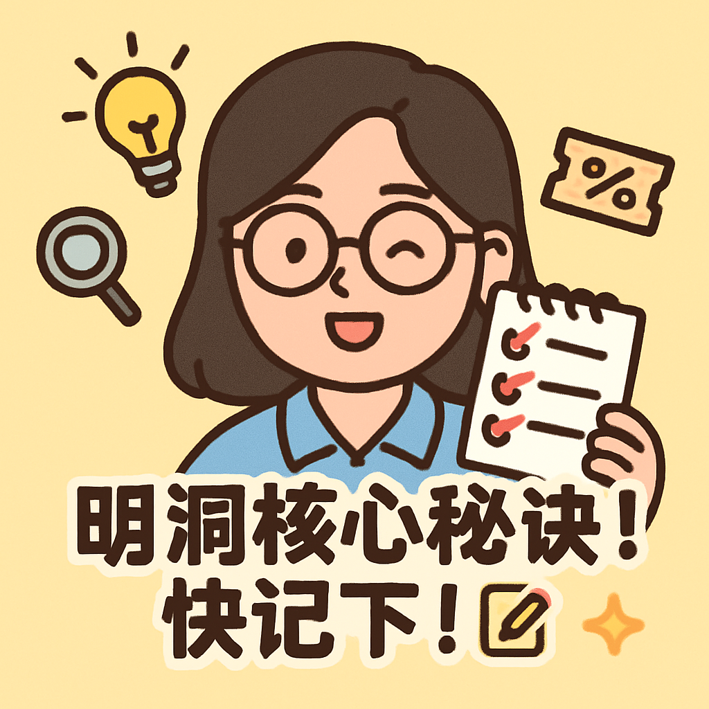 明洞核心秘诀!快记下!📝