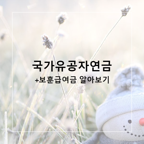  국가유공자연금 보훈급여금 알아보기