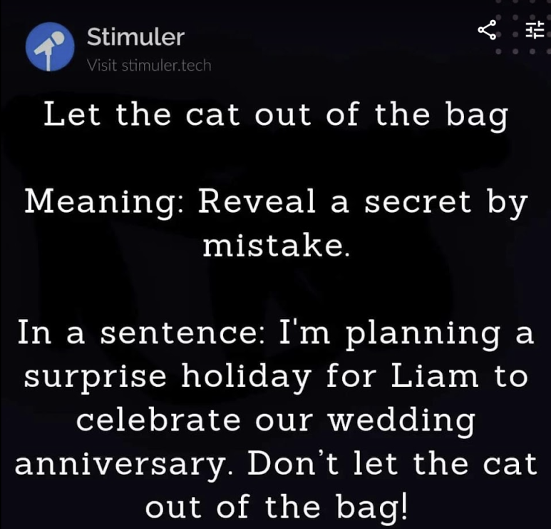  [영어] Let the cat out of the bag을 아시나요?