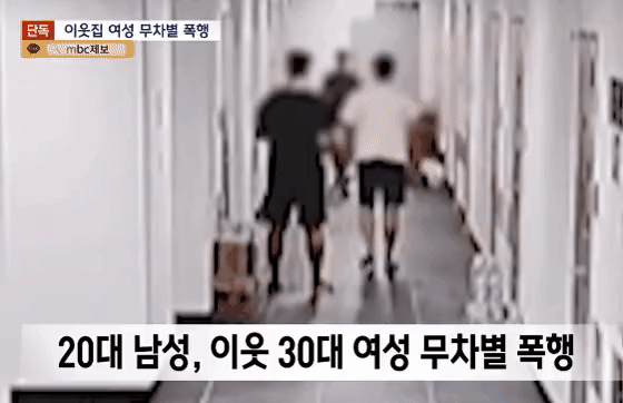  이웃집 여자 무차별 폭행사건 CCTV + 남자측 입장문