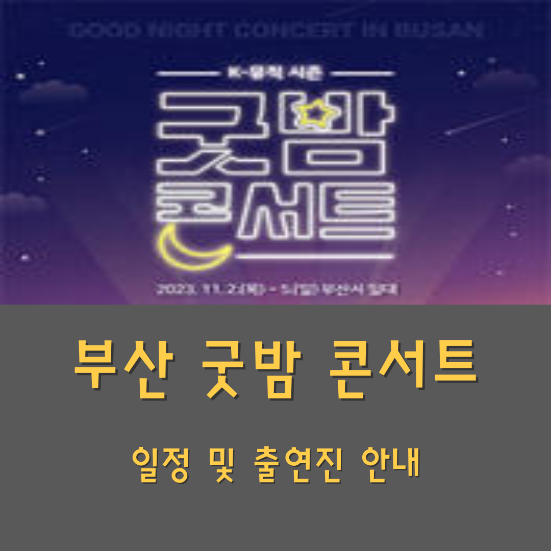 부산 굿밤 콘서트
