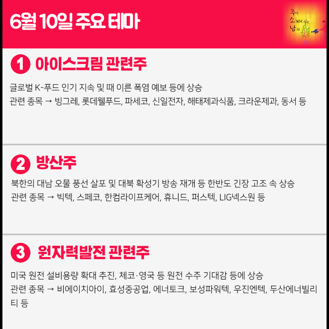 아이스크림 관련주