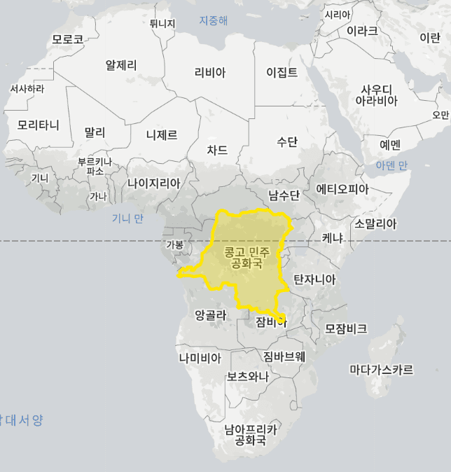 콩고민주공화국 Vs 한국 간략 비교(땅 면적, 인구, 니라공고 화산 위치)