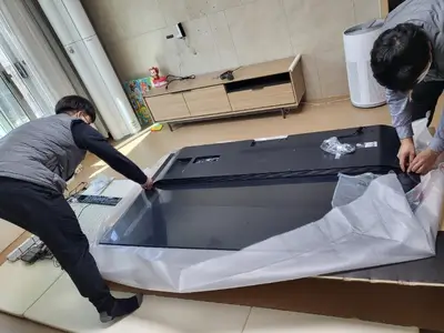 LG OLED 73인치 TV 뒷면