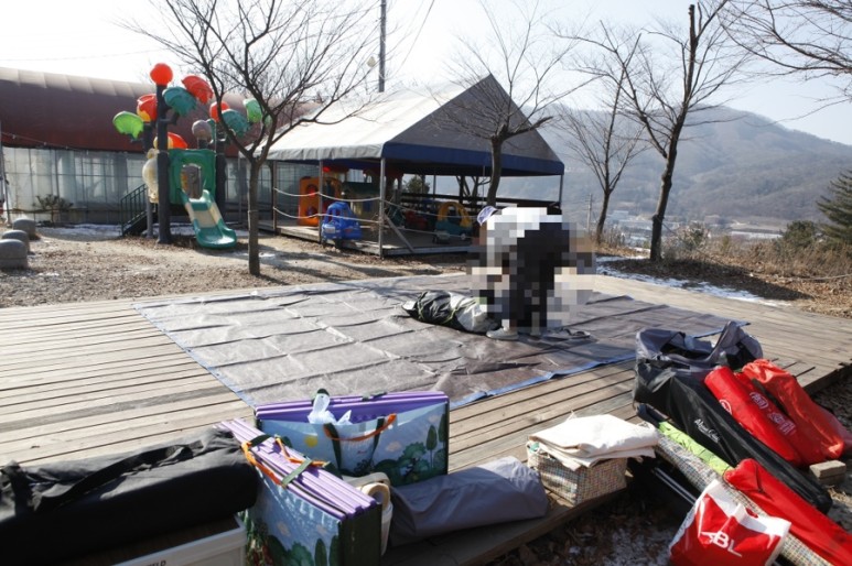 10도 혹한기 동계 캠핑, 사이트 정보 포천 캠핑플래닛 B30번, 난로 대여, 영하 3