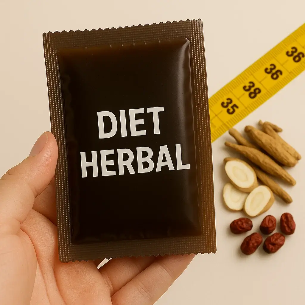 체형 상담 중인 다이어트 한의원 장면