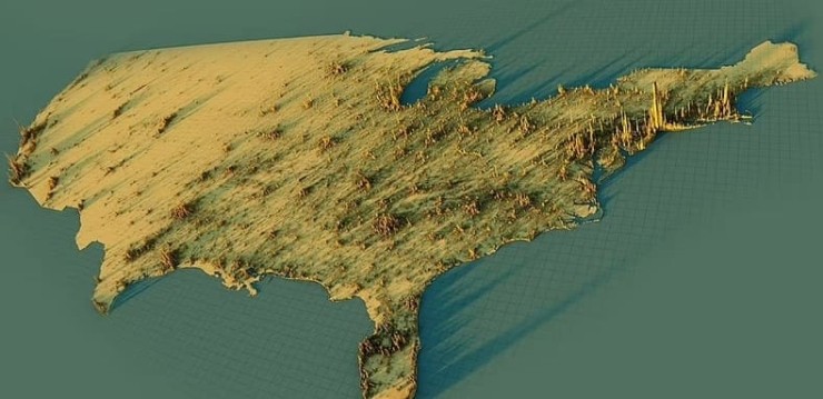  도심에 사람들이 얼마나 밀집해 사는지 적나라하게 보여주는 세계 인구 밀도 그래픽 The amazing 'spike maps' that will change the way you see Earth