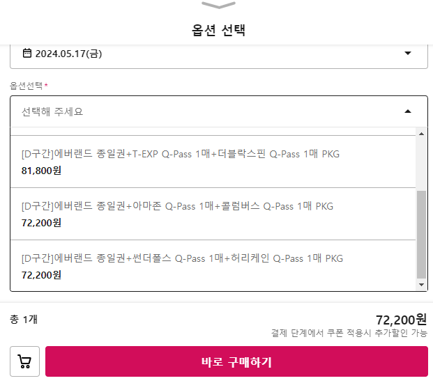에버랜드 q패스 큐패스