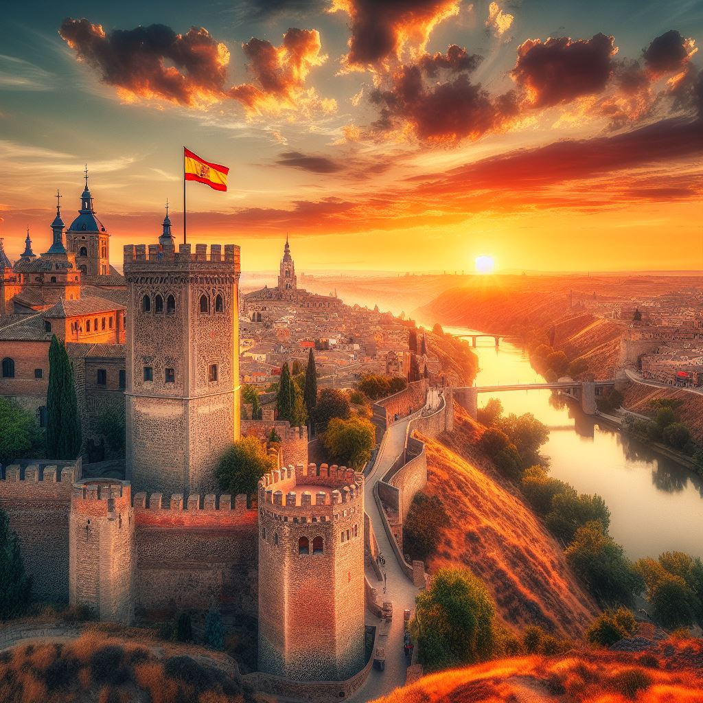 Spain with flag
