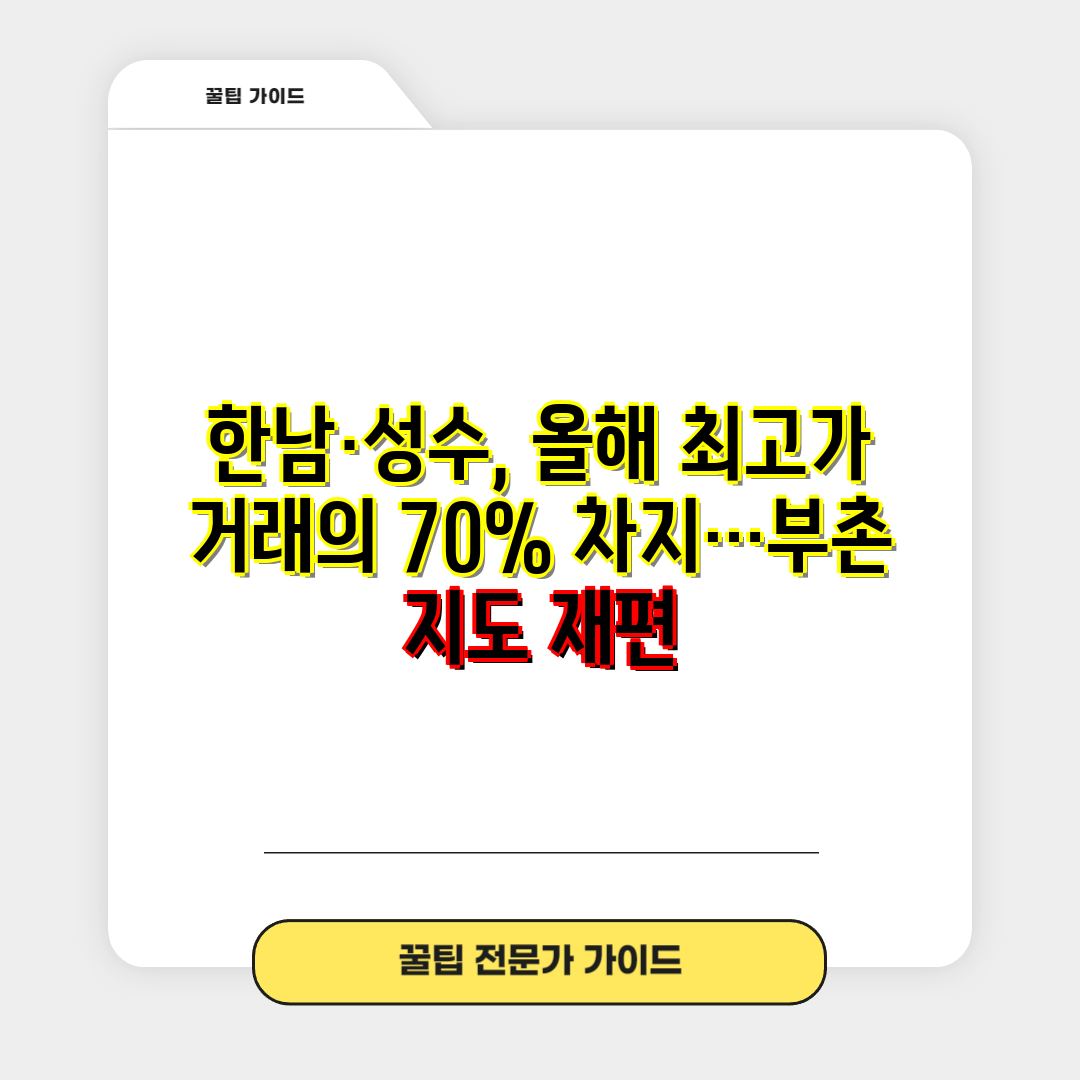 한남·성수, 올해 최고가 거래의 70% 차지…부촌 지도