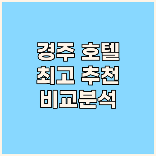경주 호텔 어디가 좋을까? 코모도 더
