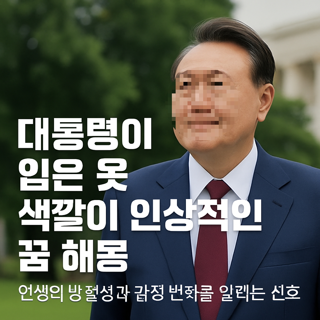 대통령이 입은 옷 색깔이 인상적인 꿈 해몽