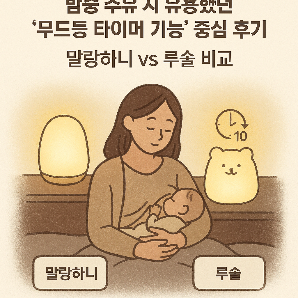 밤중 수유 시 유용했던 ‘무드등 타이머 기능’ 중심 후기