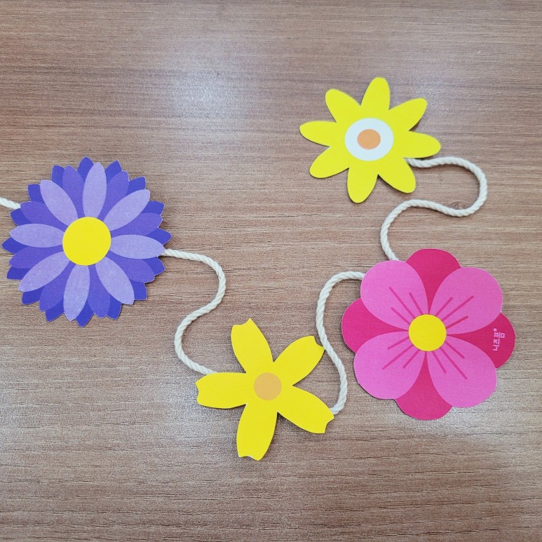 꽃 클립 아트로 하기! 어린이집 봄 모빌 4