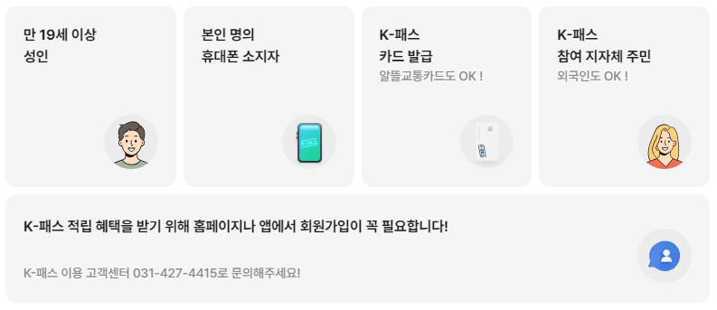 K-패스 가입조건