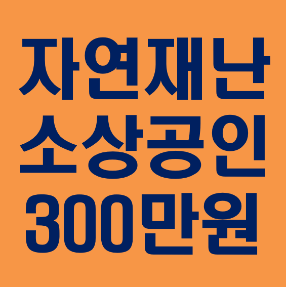 자연재해소상공인 300만원 지급