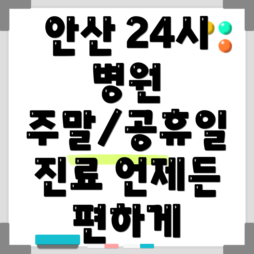 안산시 단원구 호수동 24시 병원