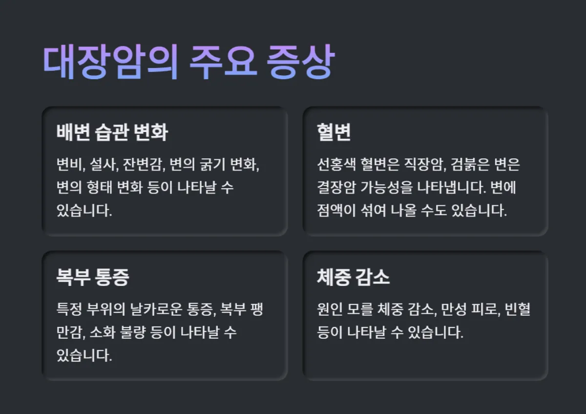 대장암초기증상_예방법