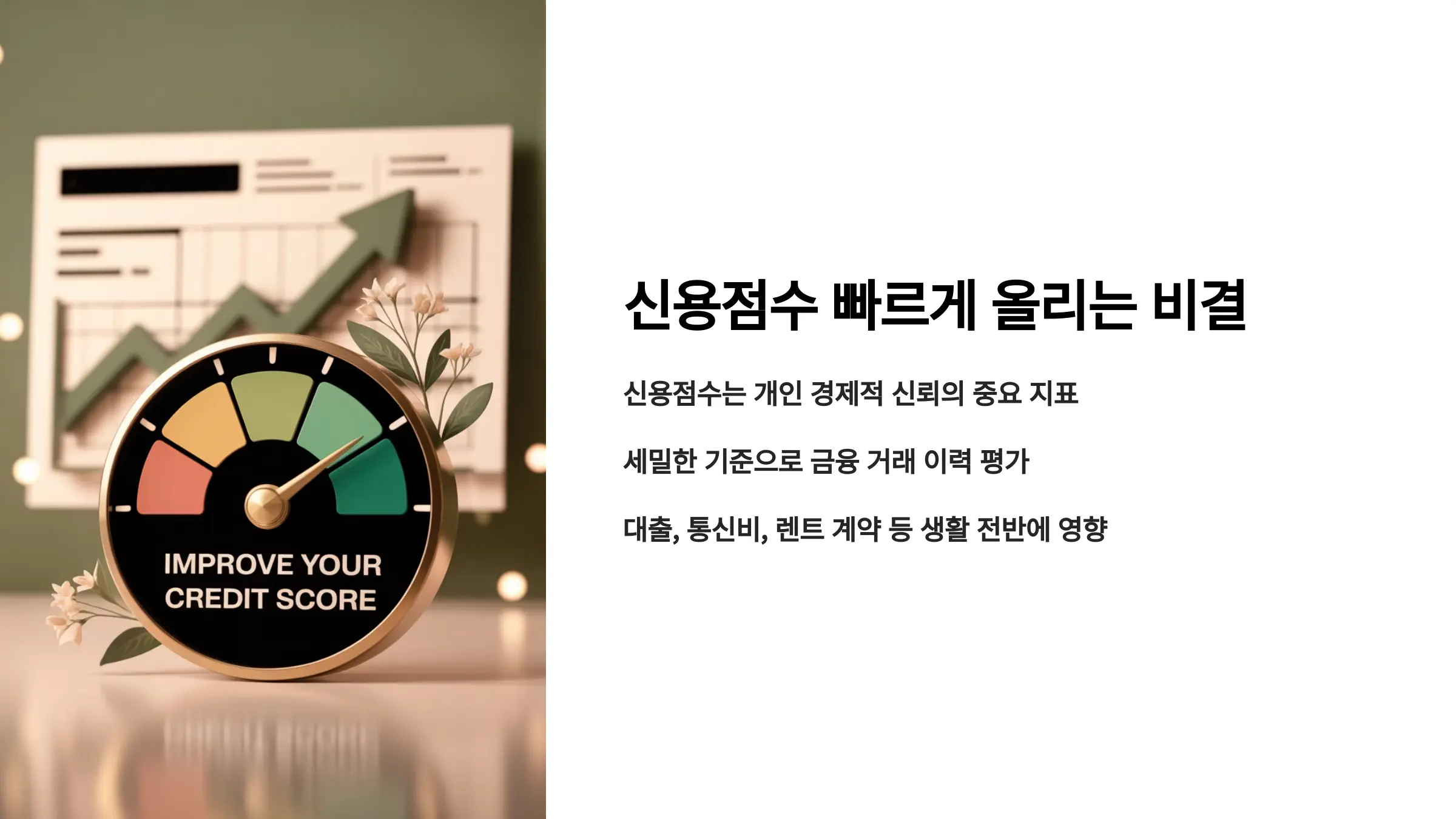 신용점수 빠르게 올리는 비결