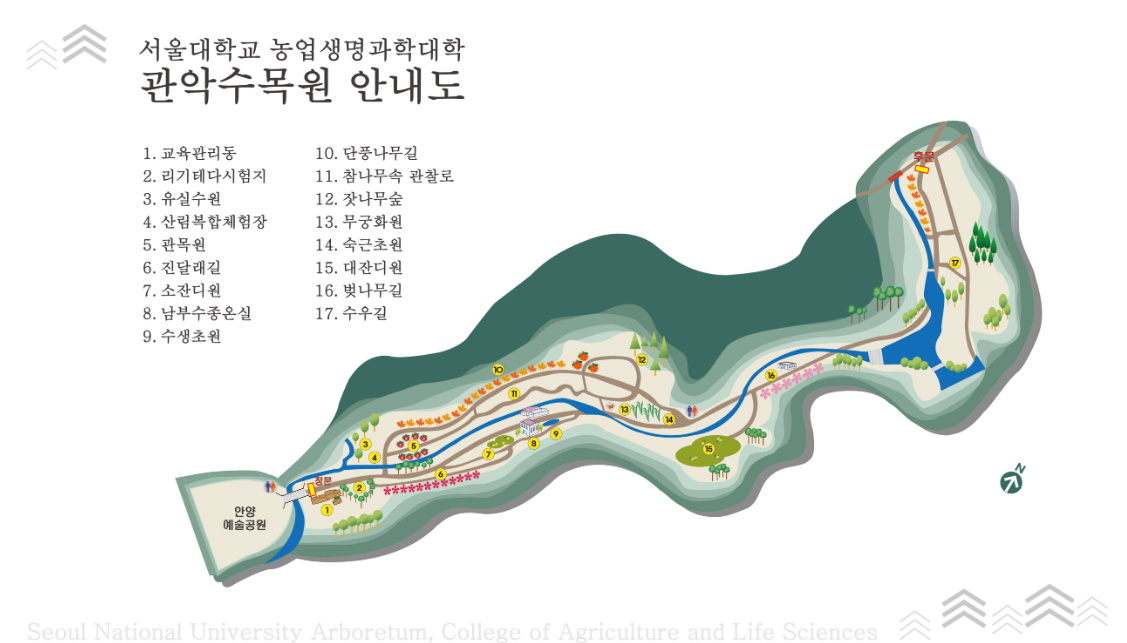 관악수목원 안내도