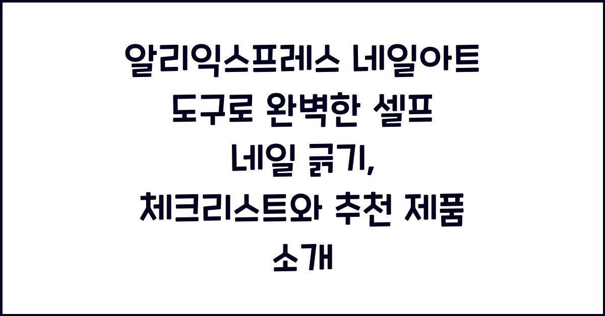 알리익스프레스 네일아트 도구  