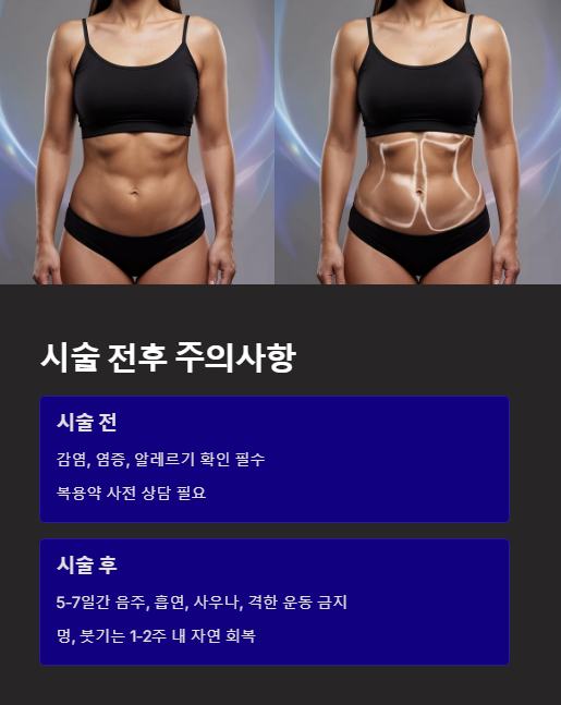 시술 전후 주의사항
