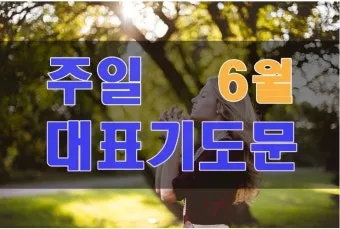 6월 넷째주 주일 대표 기도문 모음_6