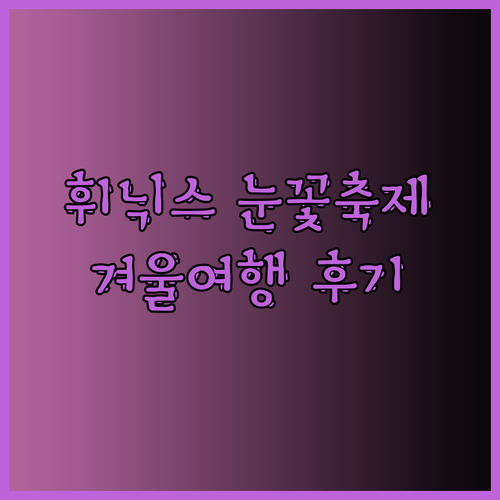 평창 휘닉스 리조트 후기 눈꽃 축제와