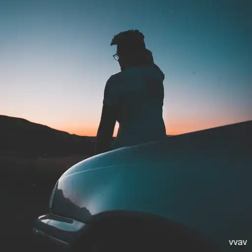 man sitting in car