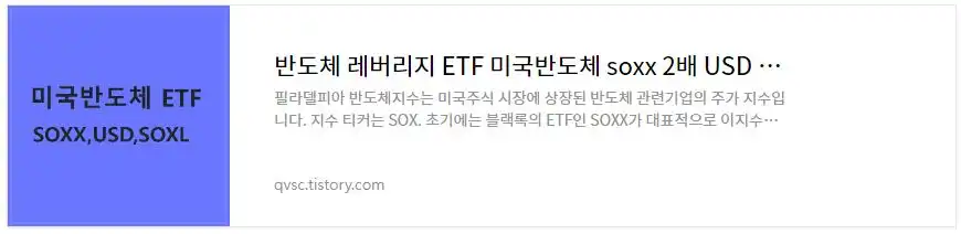 미국 반도체 ETF SOXX USD SOXL 기본정보 총정리