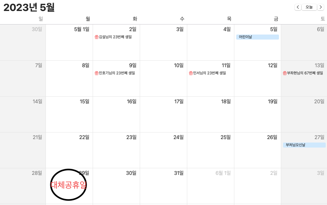  대체공유일 확대 적용 부처님오신날·크리스마스도 쉰다