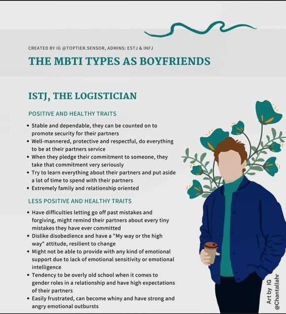  재미로 보는 MBTI - 성격유형별 남자친구 특성,ISTJ