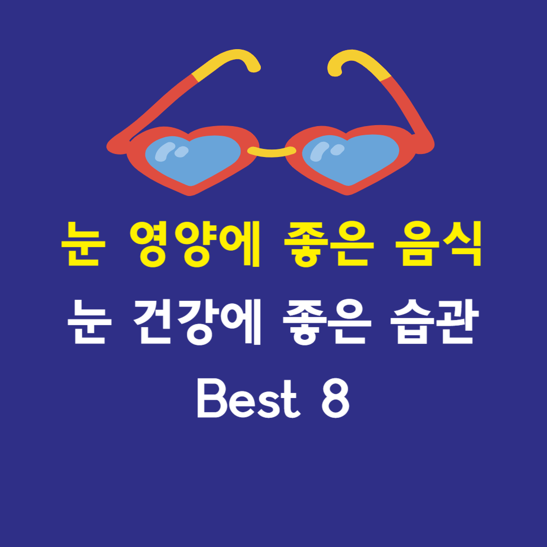  눈 영양에 좋은 음식과 건강에 좋은 습관 Best 8