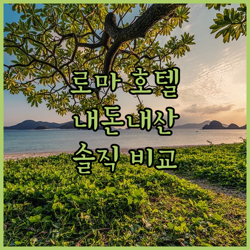 내돈내산 로마 호텔 리뷰 W 로마 v