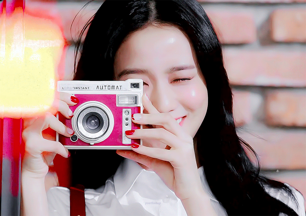 Looking into the camera