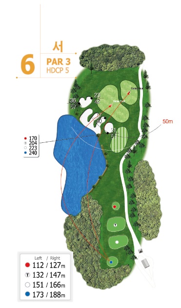 떼제페CC 서코스 6번홀 미니맵