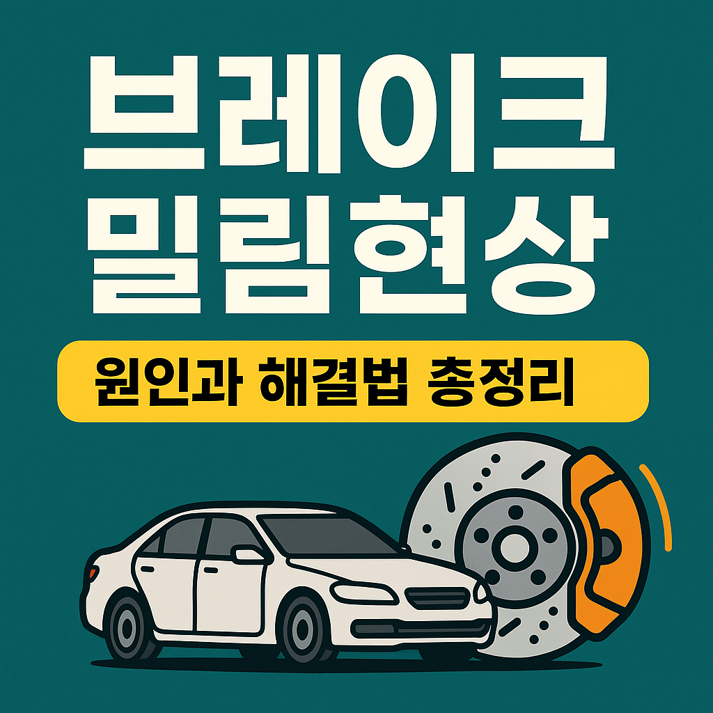 브레이크 밀림현상 안내 이미지
