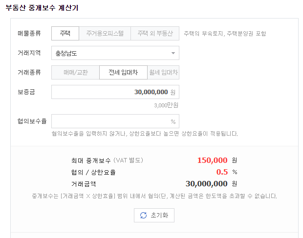  부동산 복비 계산법 확인