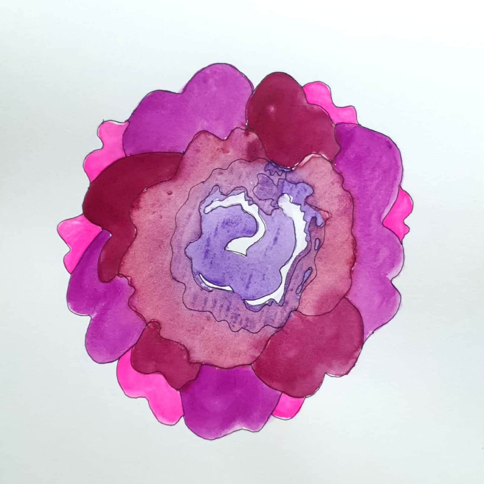  Bloom 피어나다 / 일러스트 그림 드로잉 / 꽃 그리기