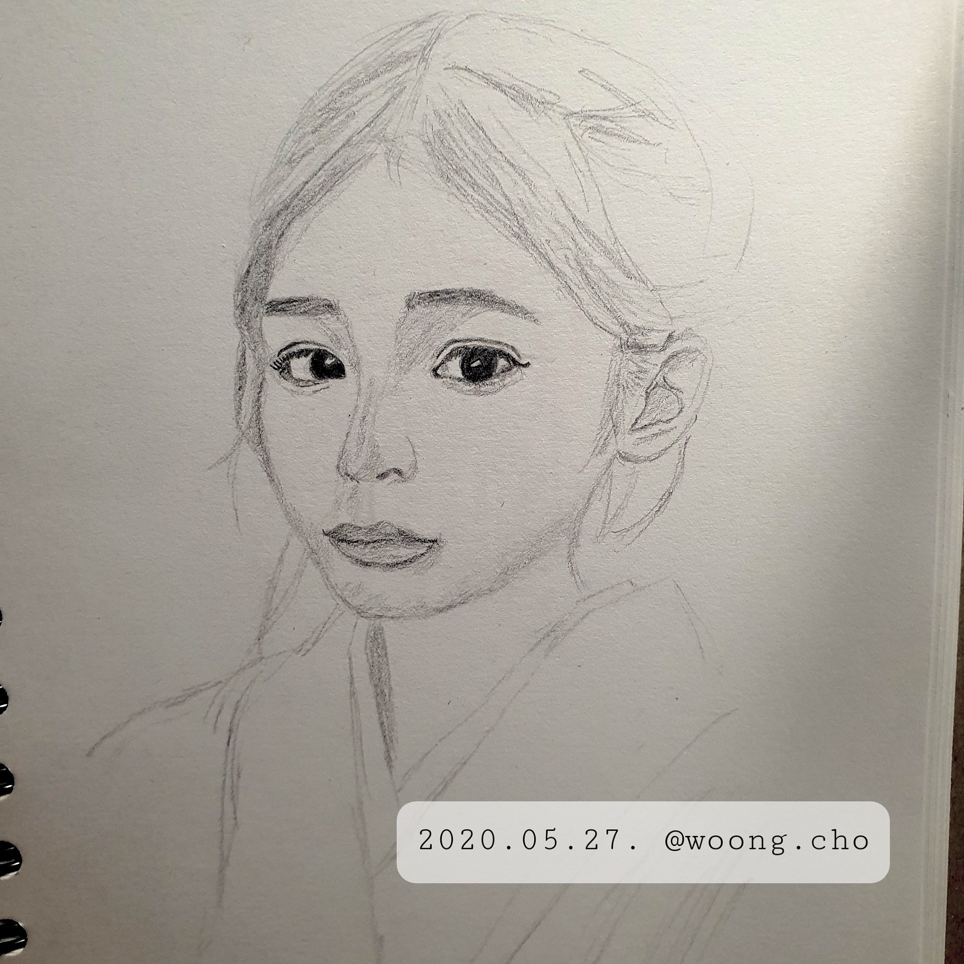  2020.05.27. drawing practice girl woman face