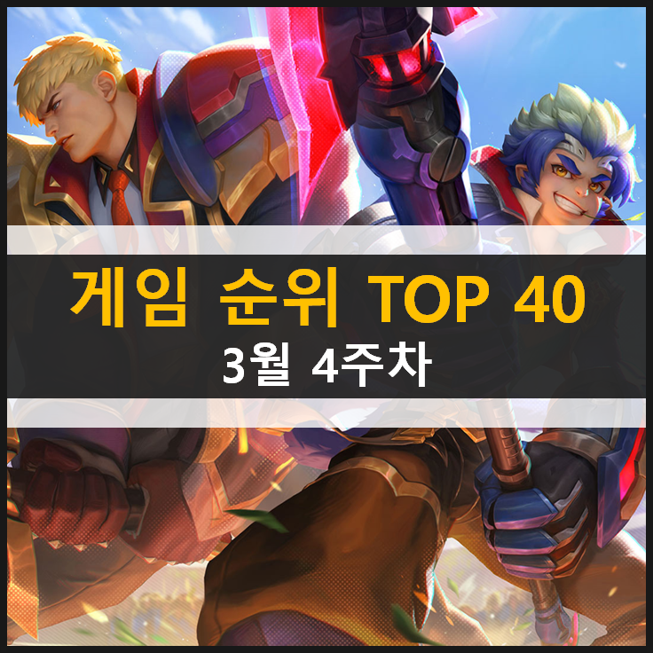  추천 모바일 PC온라인 스팀 게임 순위 TOP 40 / 3월 4주차