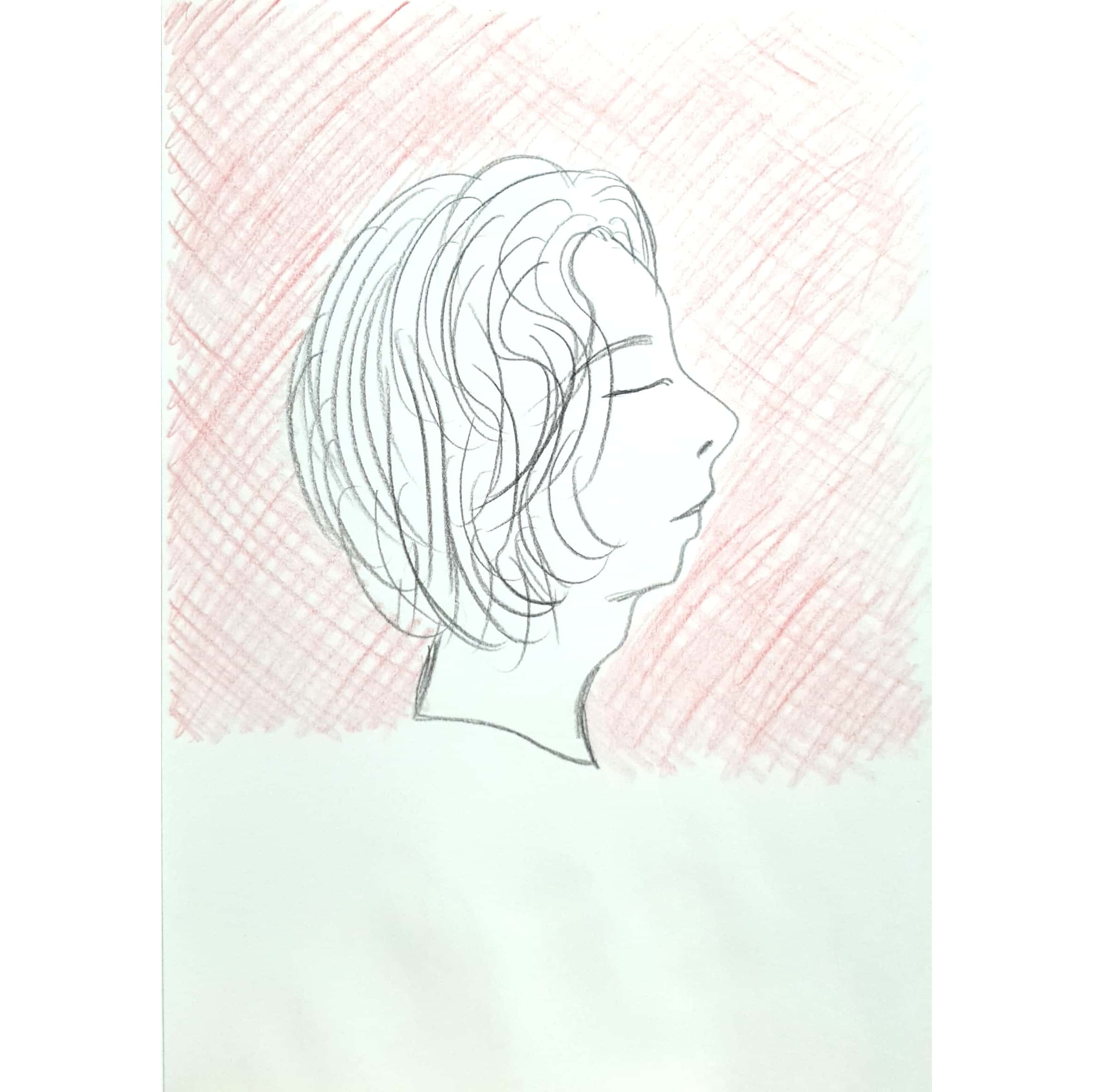  Red Think 빨간 생각 / 일러스트레이션 그림 드로잉 / 인물화 그리기