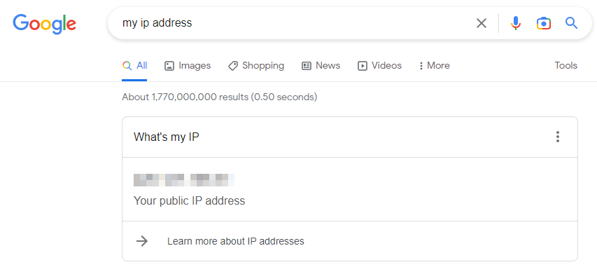 구글 검색 통해 내 IP 주소 확인하는 방법